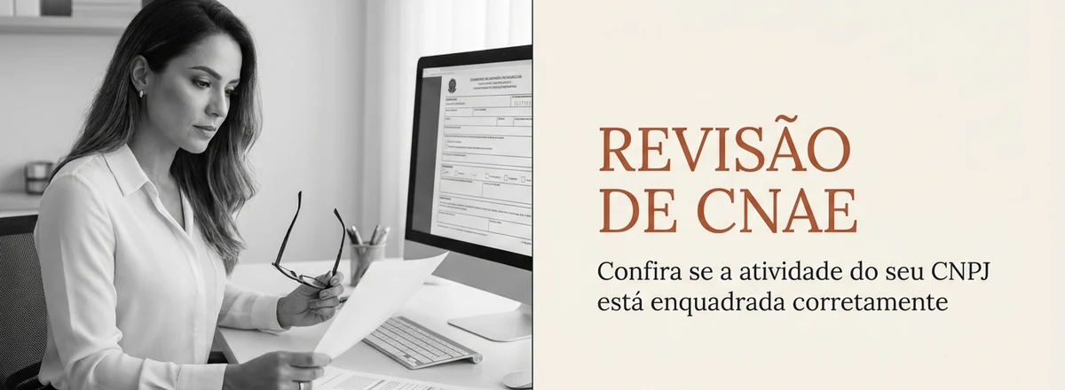 Revisão de CNAE principal e secundários para clínicas de estética, com a Finanz Contábil
