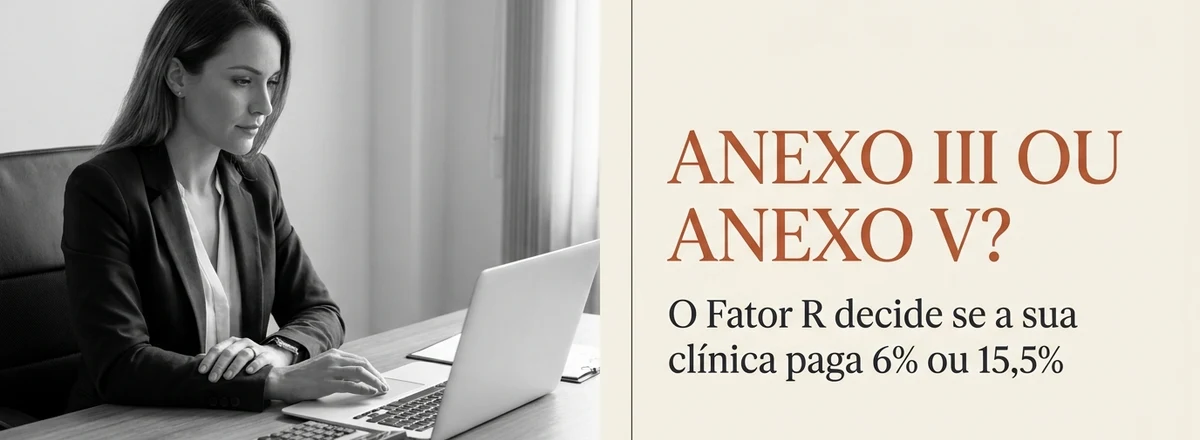 Cálculo de Fator R para clínicas, com a Finanz Contábil