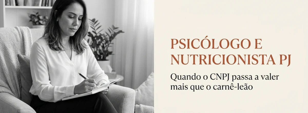 Análise de abertura de CNPJ para psicólogos e nutricionistas, com a Finanz Contábil