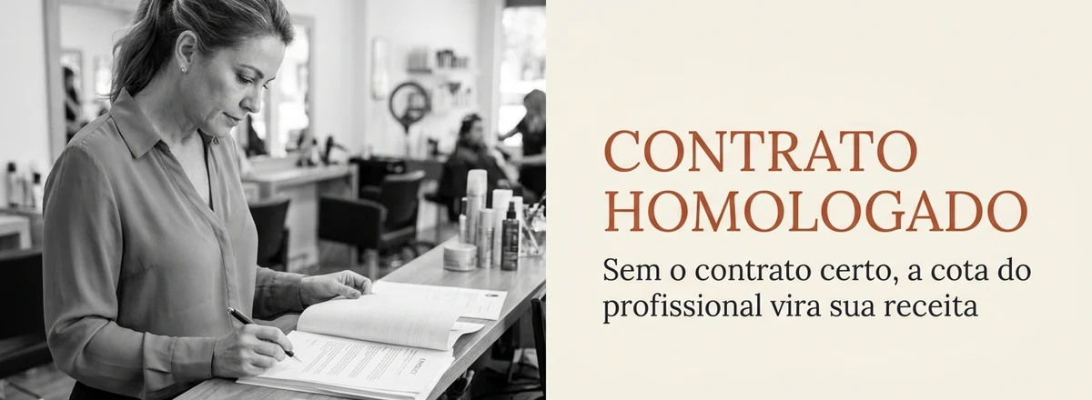 Sem o contrato certo, a cota do profissional vira receita do salão