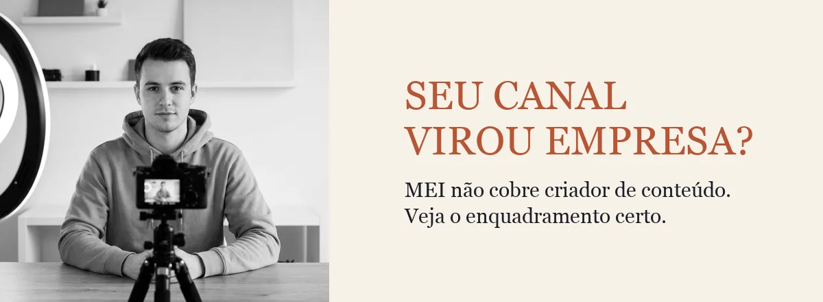Contabilidade para youtuber e criador de conteúdo: do MEI à ME no Simples Nacional, com a Finanz Contábil